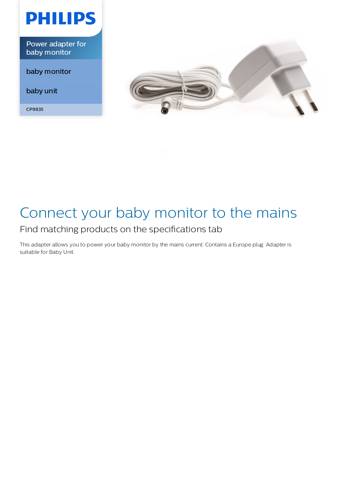 Philips CP9835/01 brochure - ManualMachine.com