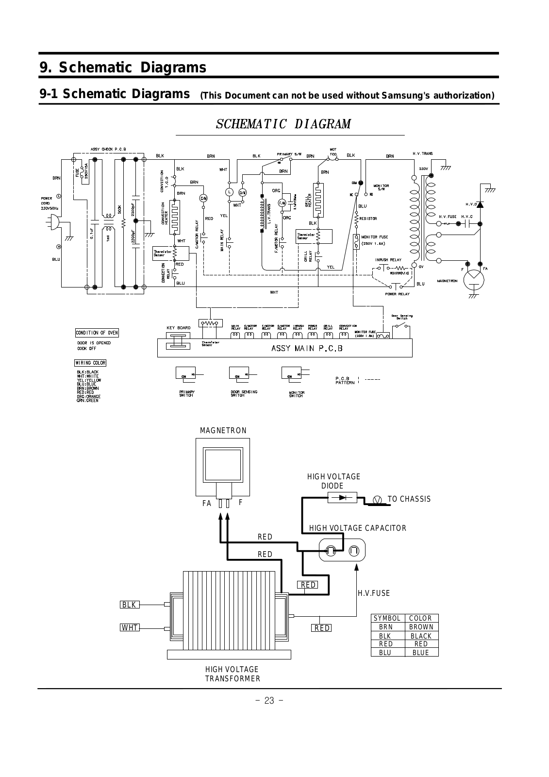 SAMSUNG C100R-5 Schematic