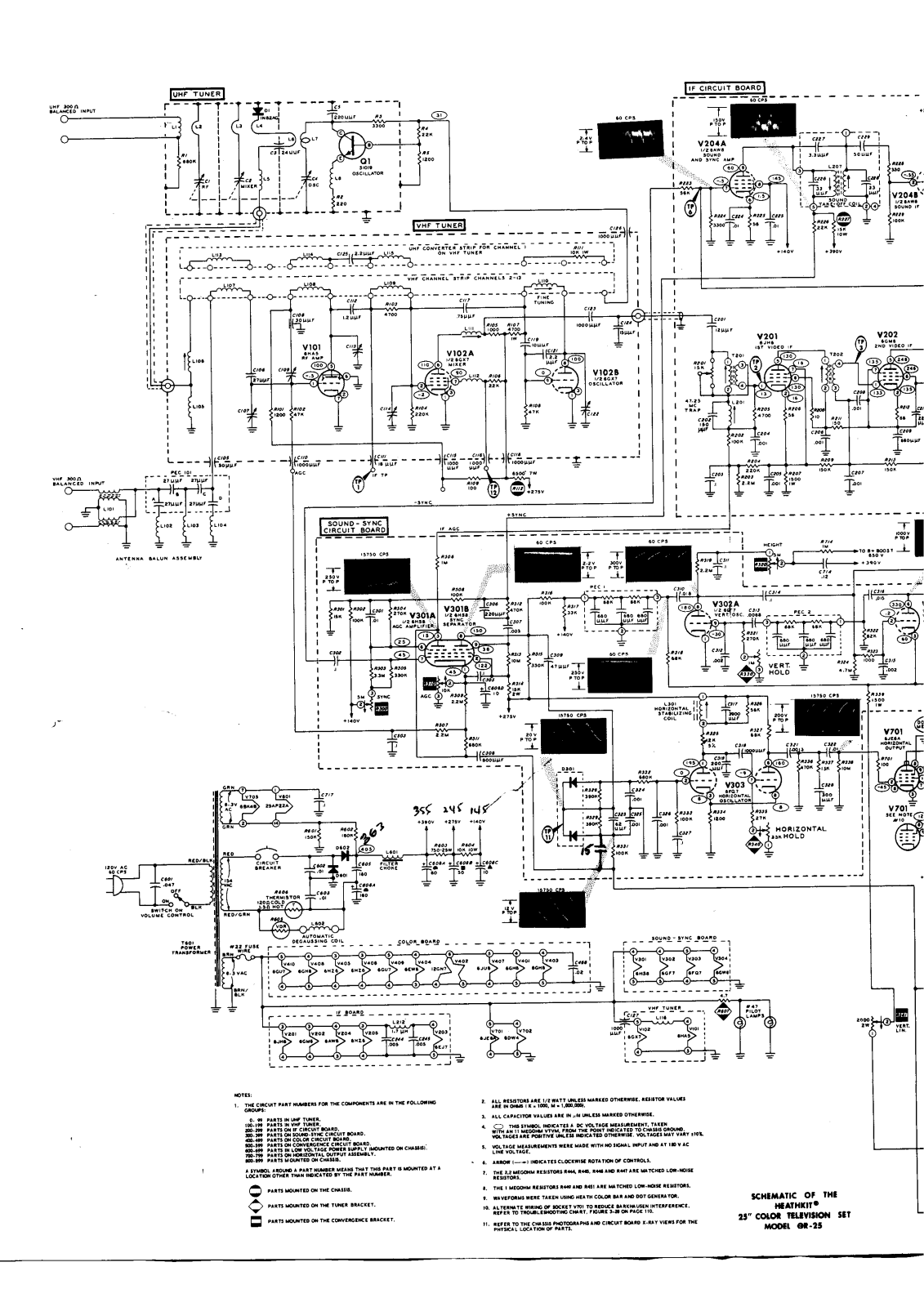 Heathkit GR-25 Schematic