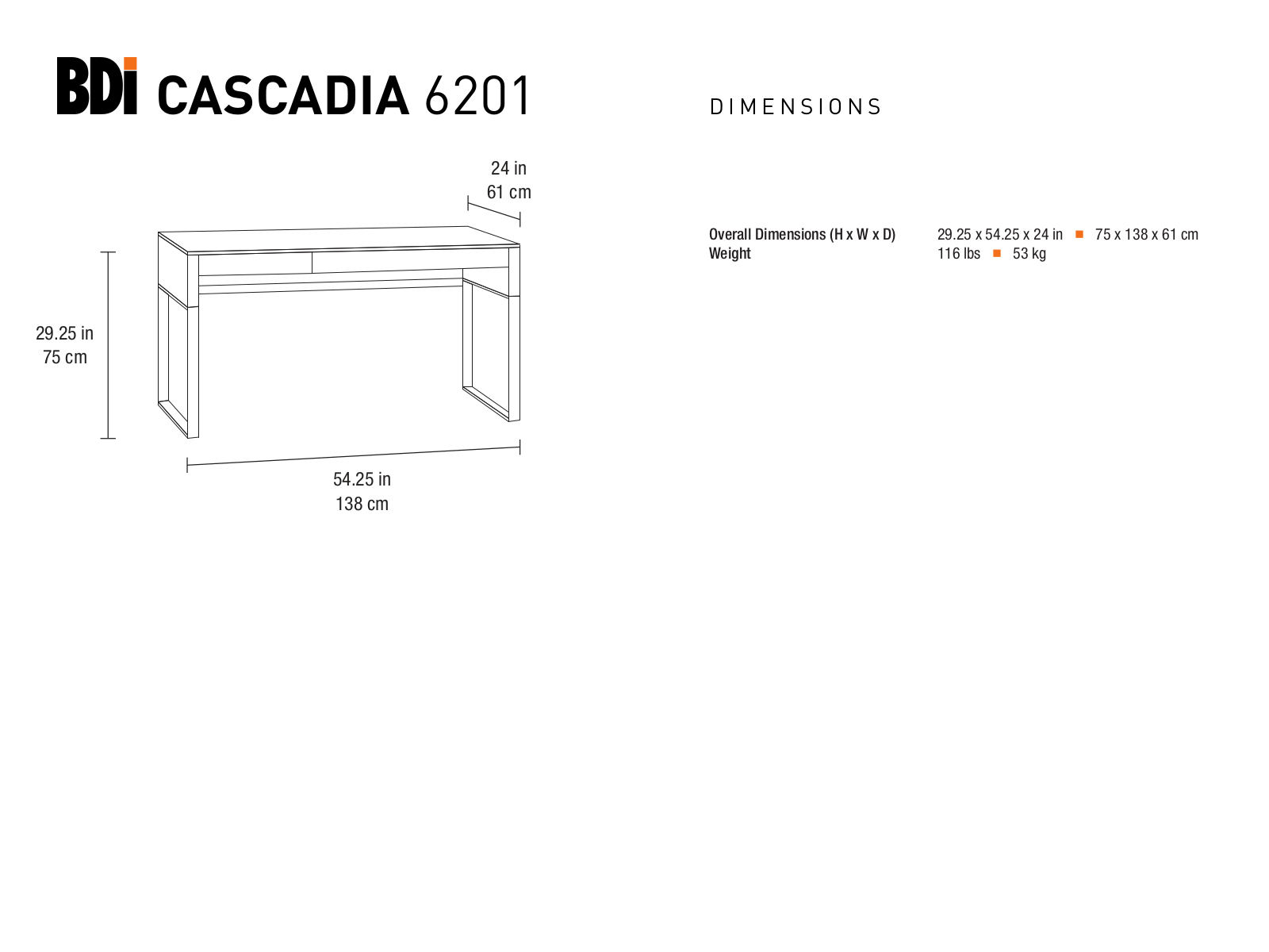 BDI 6201 Specification Sheet