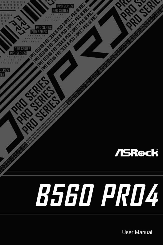 ASRock B560 Pro4 Instruction manual