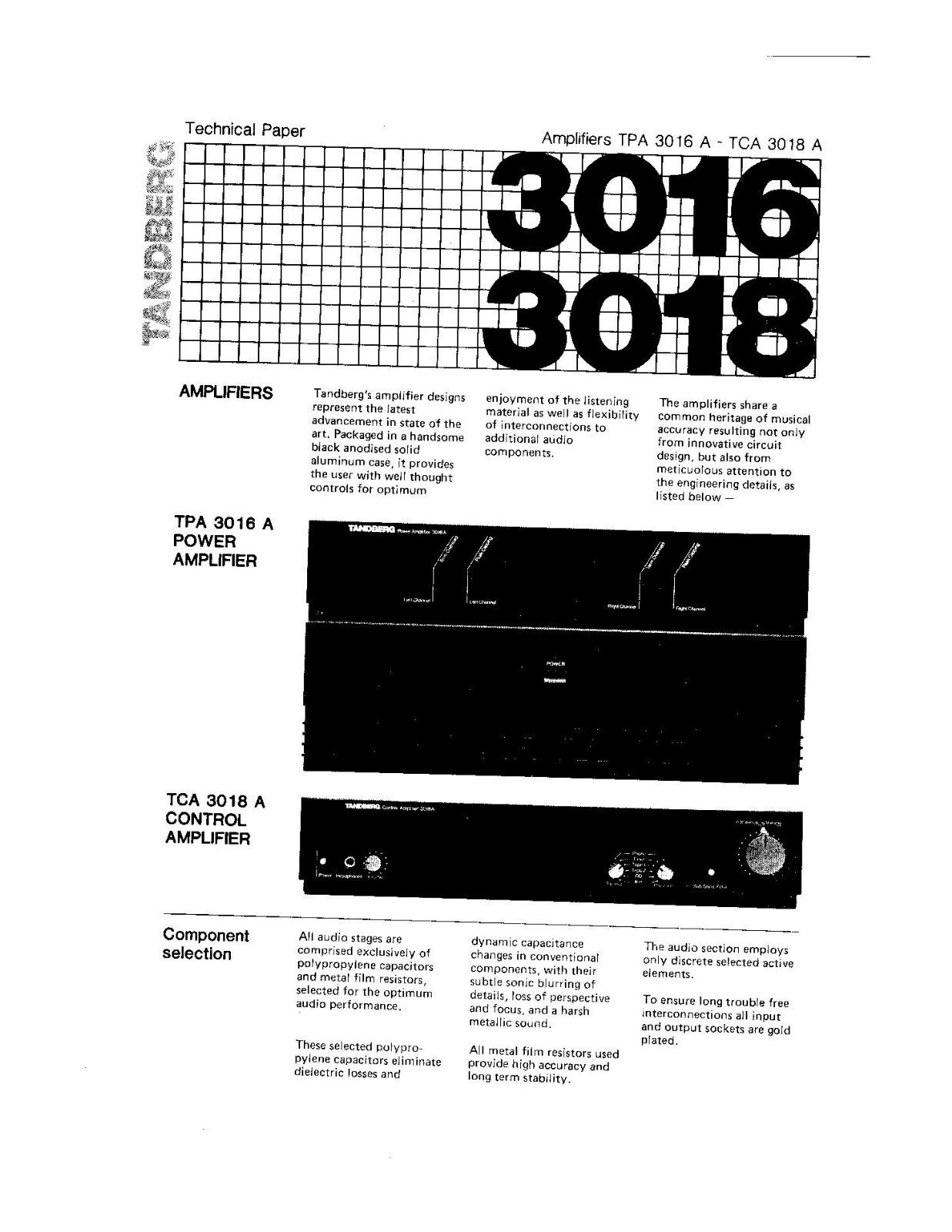 Tandberg TPA-3016-A Brochure