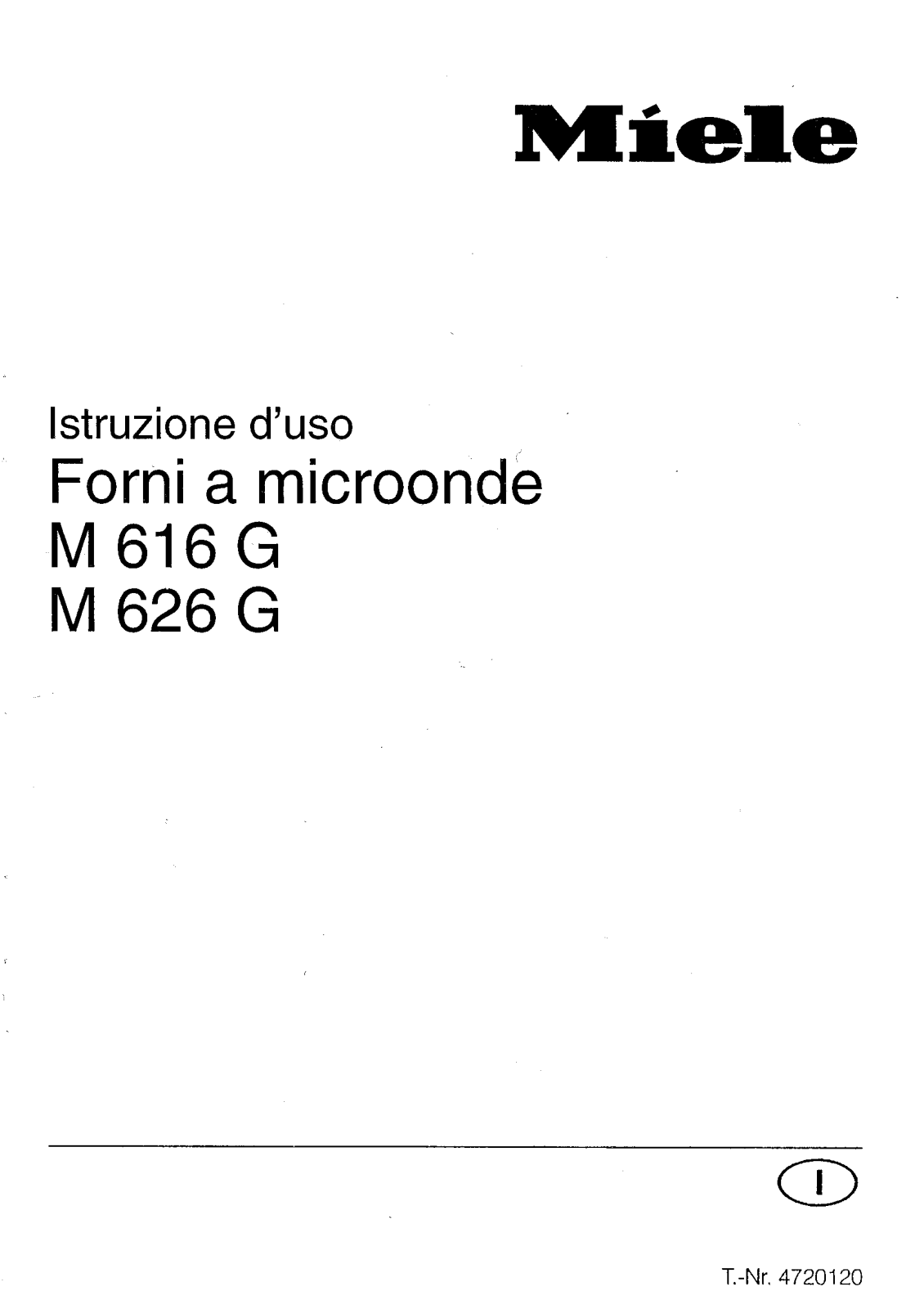 Miele M 616 G, M 626 G User manual