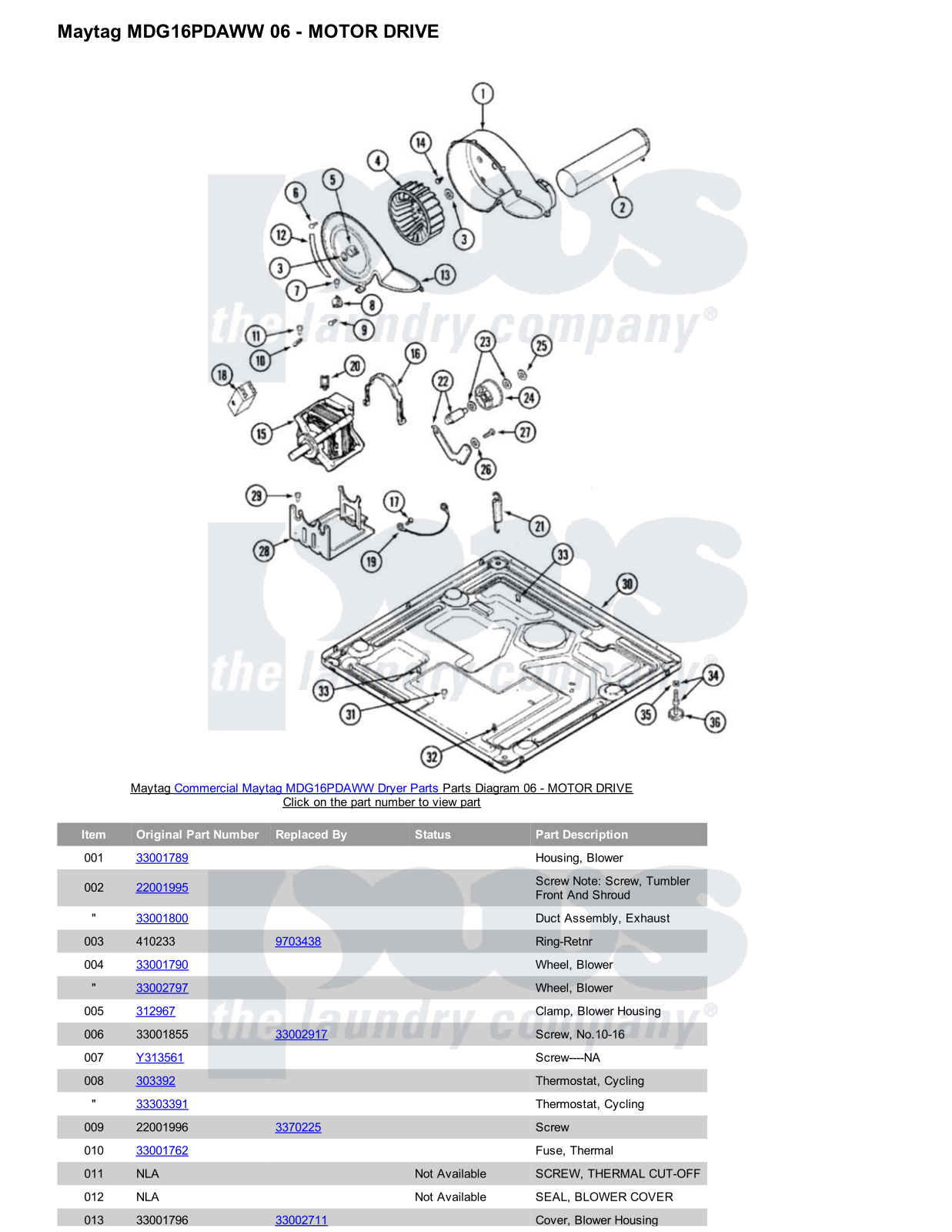 Maytag MDG16PDAWW Parts Diagram