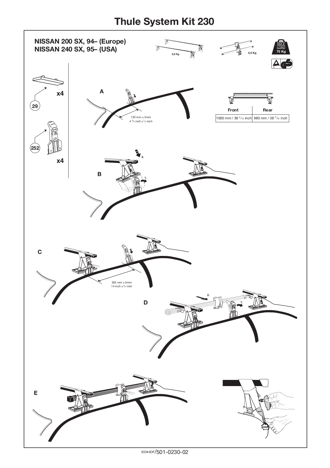 Thule 230 User Manual