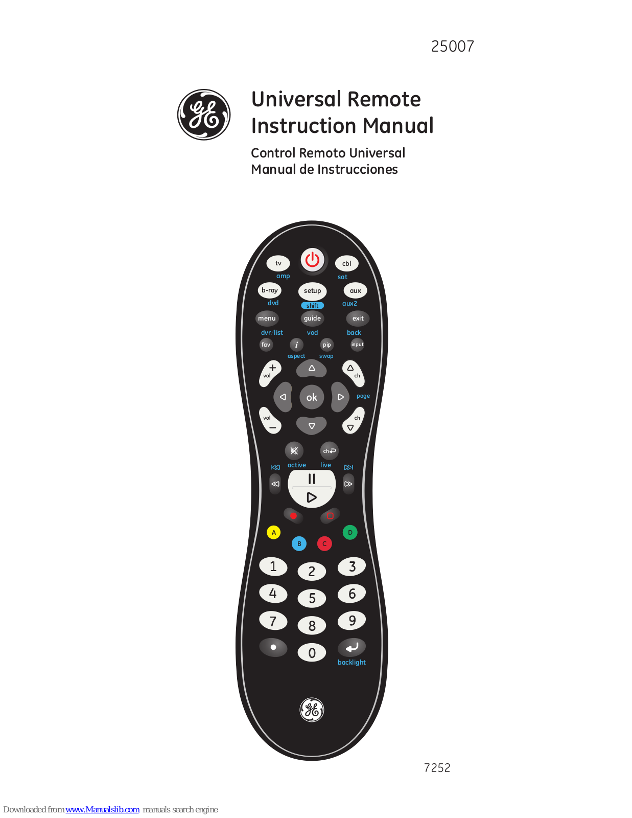 GE 25007, 7252 Instruction Manual