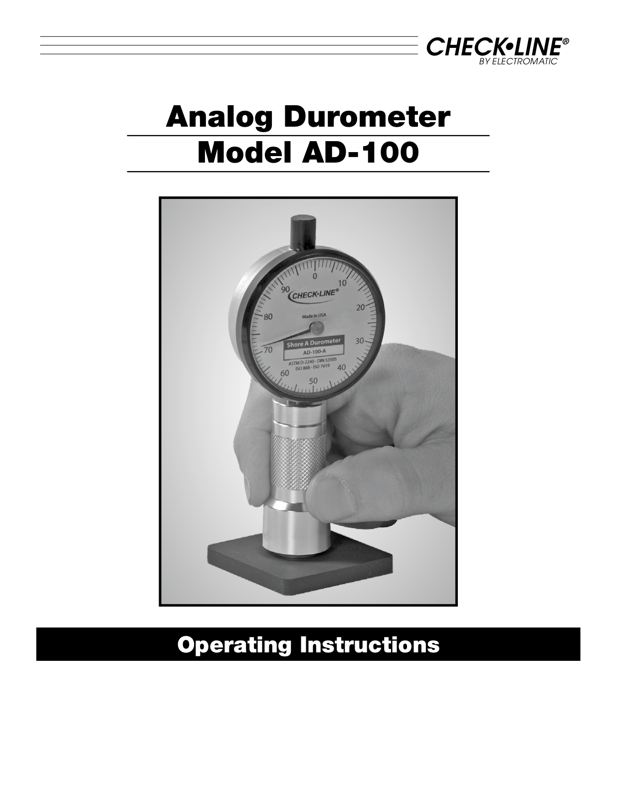 Checkline AD-100 User Manual