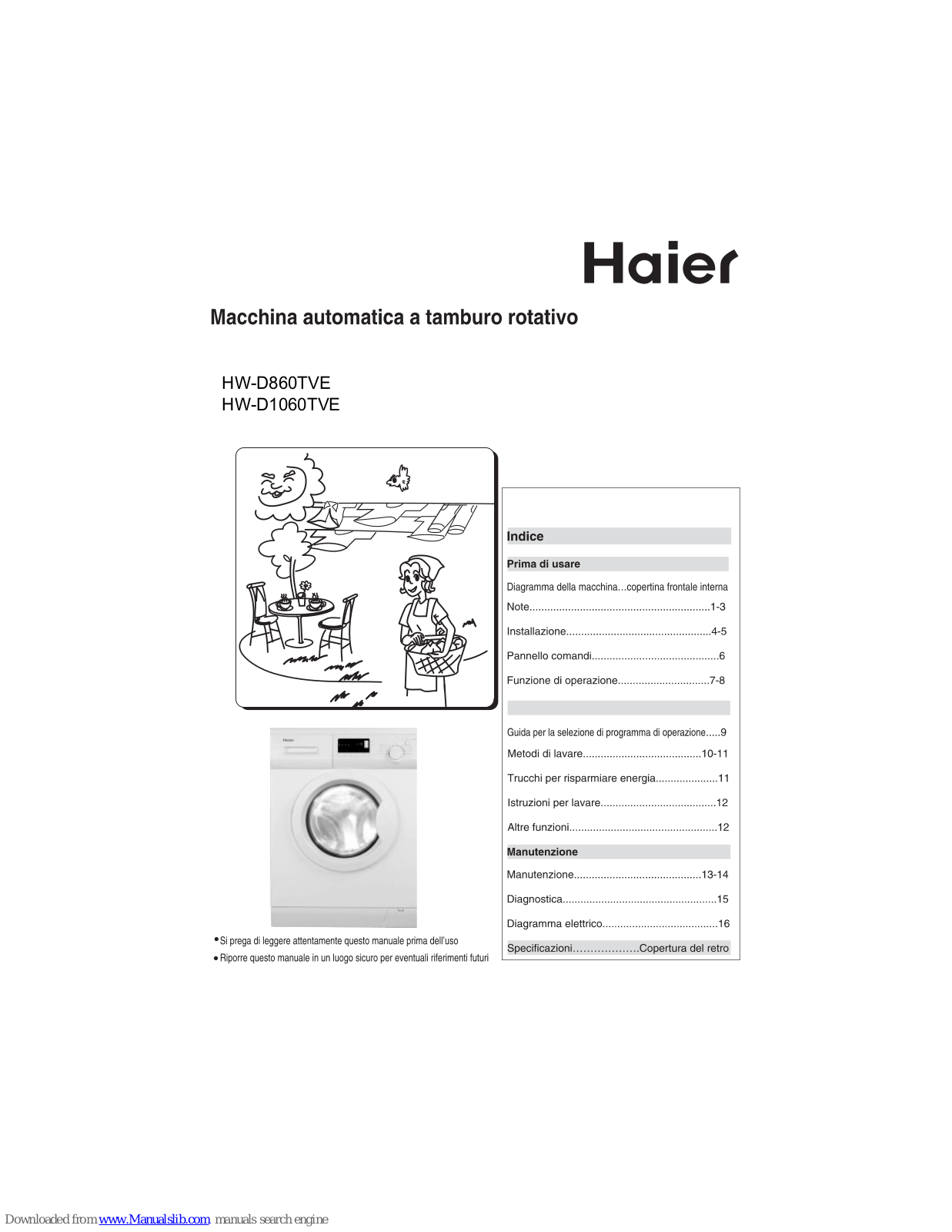 Haier HW-D860TVE, HW-D1060TVE User Manual