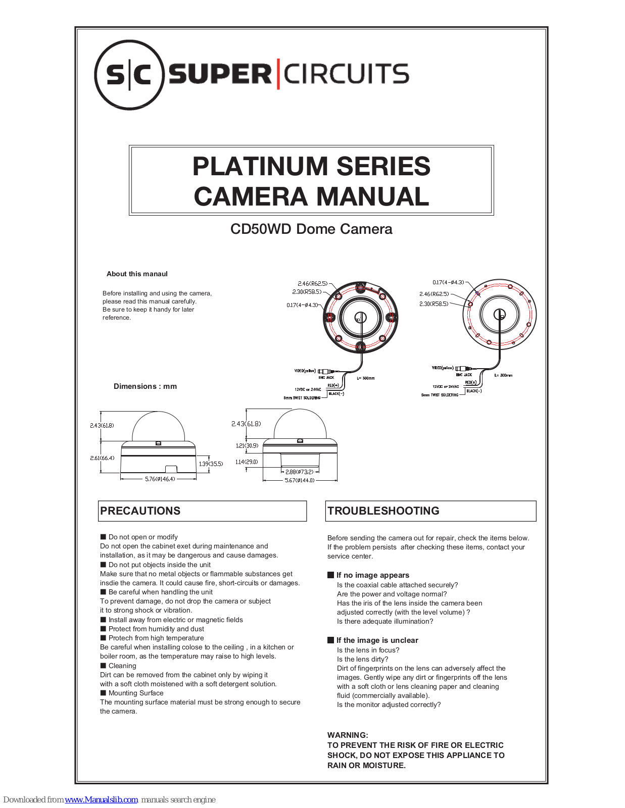 Super Circuits CD50WD User Manual