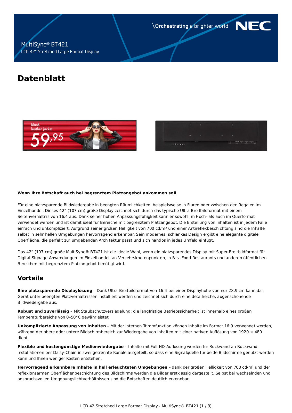 NEC BT421 data sheet