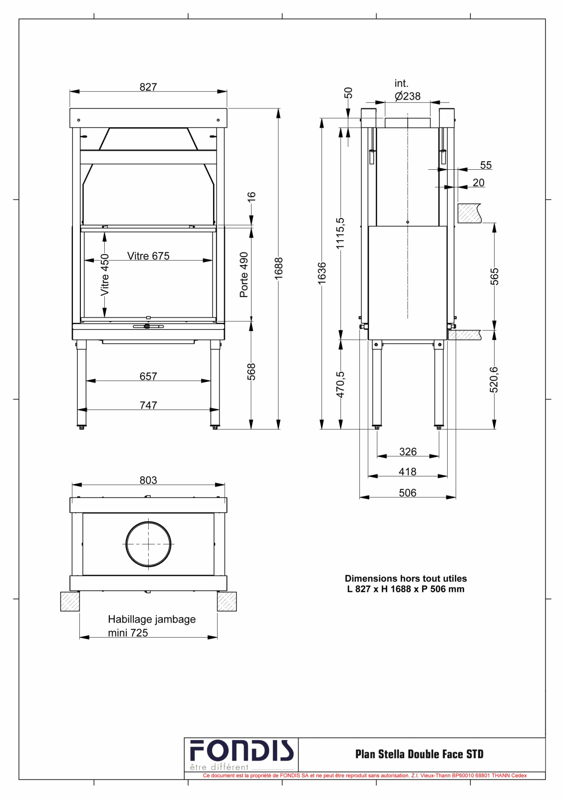 FONDIS STELLA DOUBLE FACE User Manual