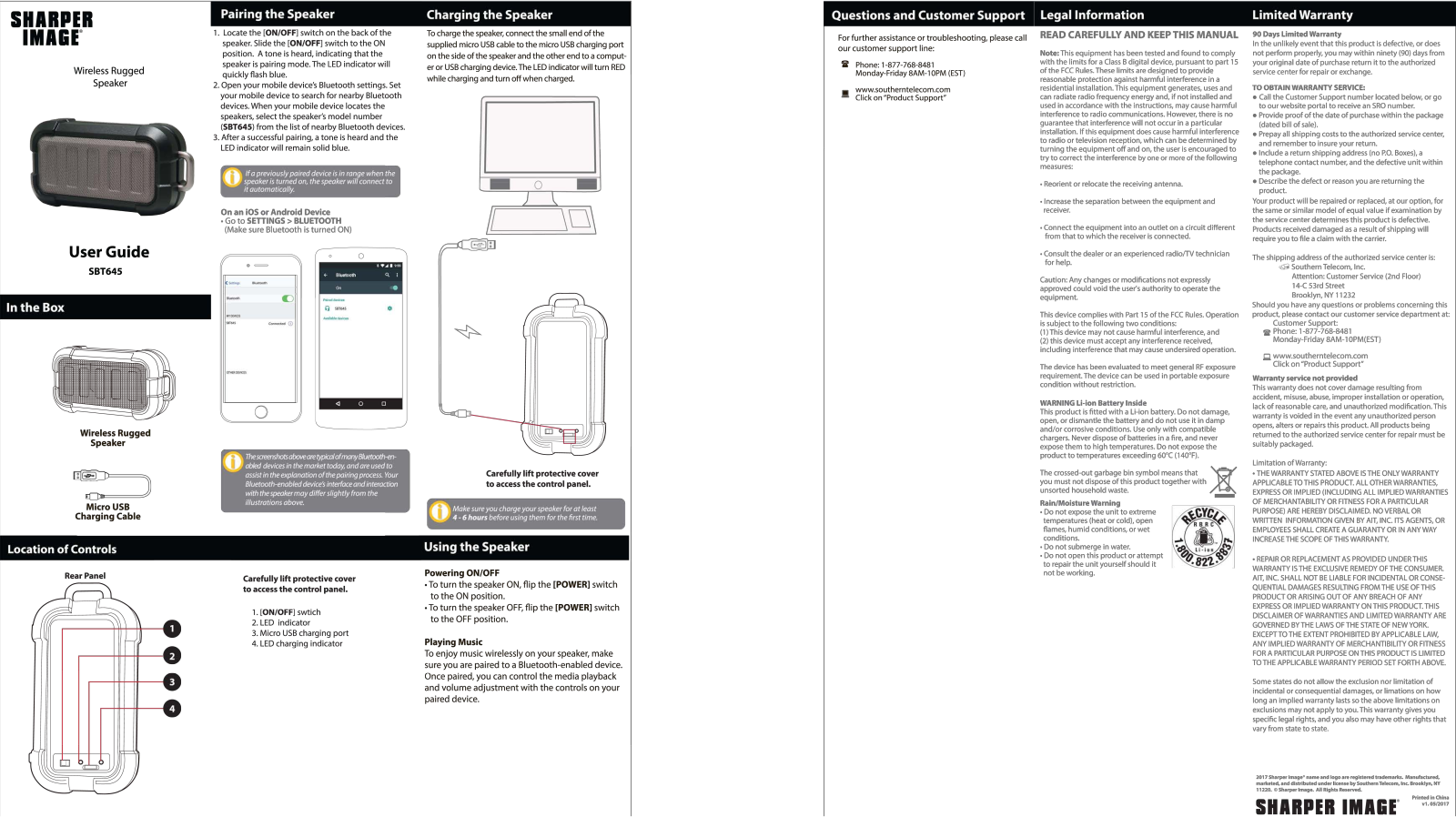 Sharper image SBT645 User Manual