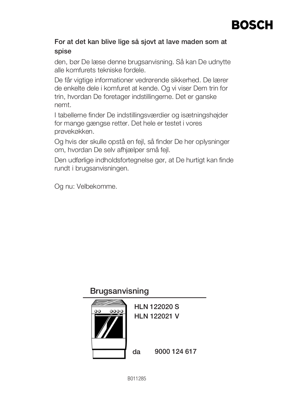 Bosch HLN122021V, HLN122020S Manual