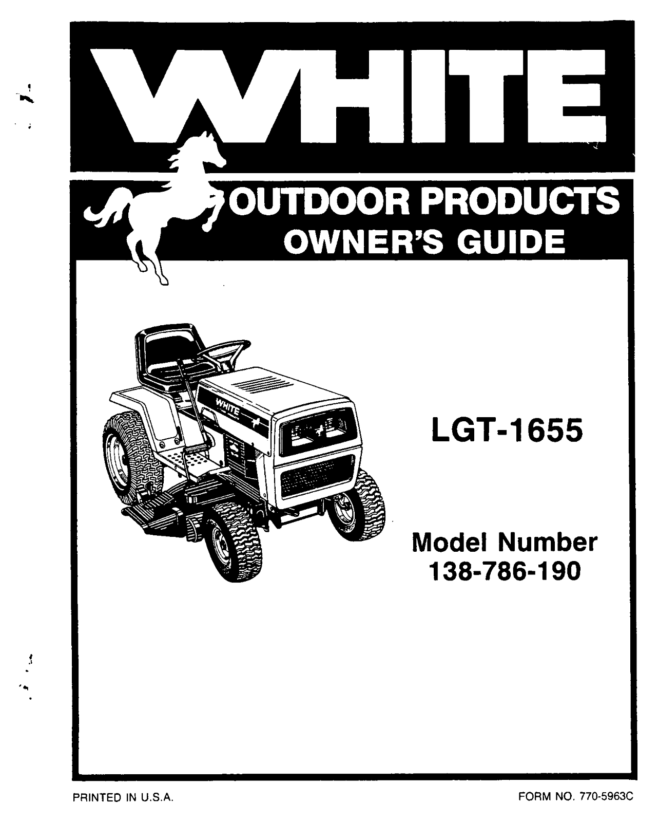 White Outdoor 138-786-190 User Manual