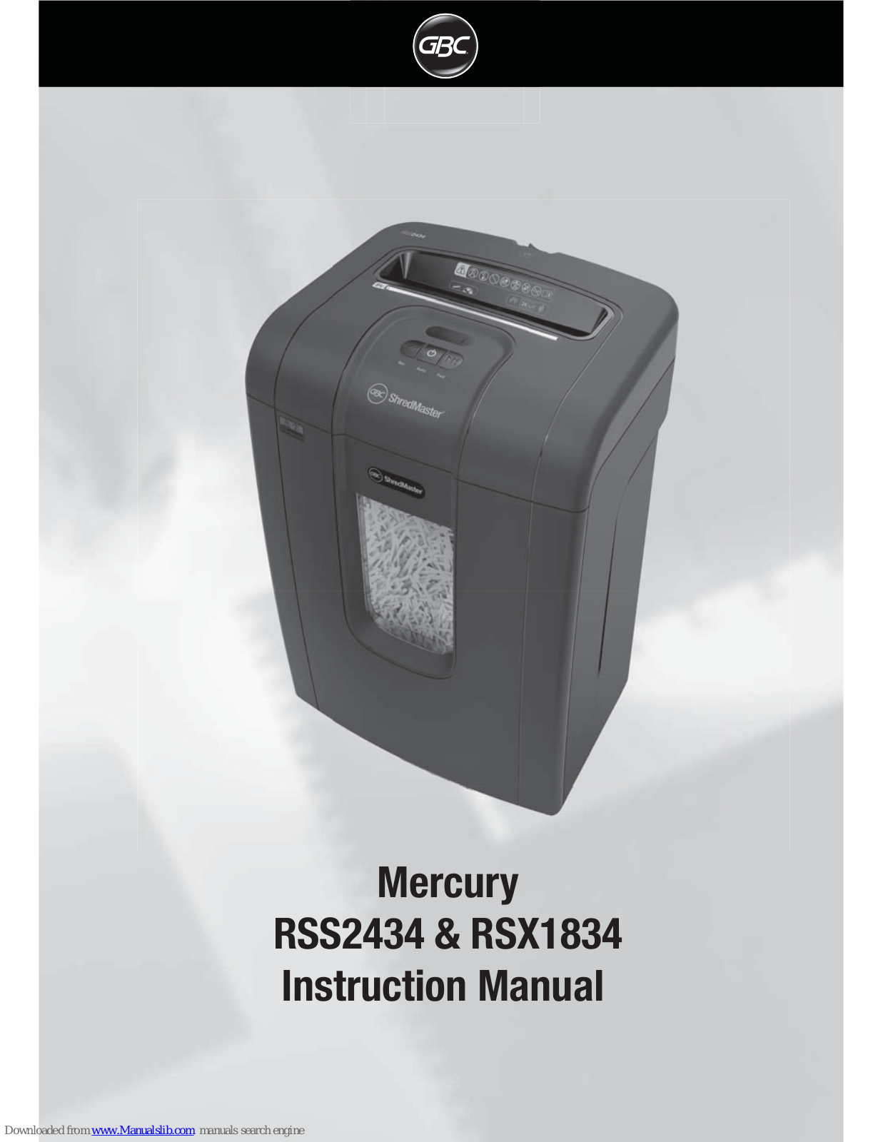 GBC Mercury RSS2434, Mercury RSX1834 Instruction Manual