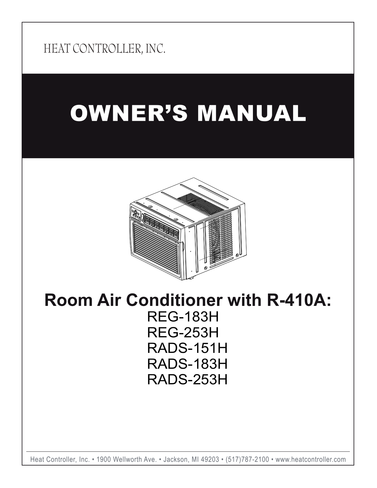 Heat Controller RADS-151H, RADS-183H, REG-183H, RADS-253H, REG-253H User Manual