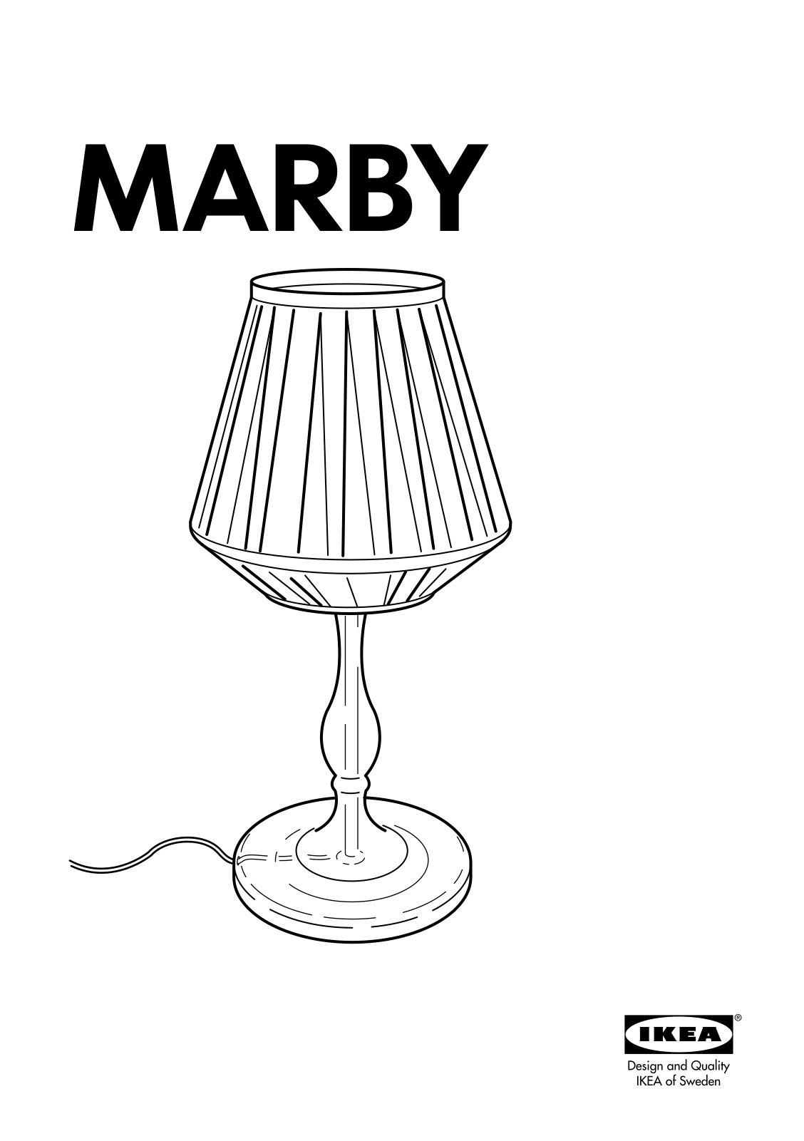 IKEA MARBY User Manual