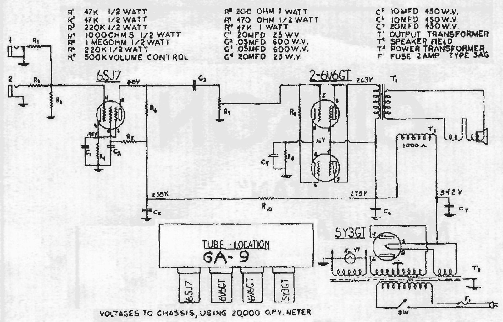 Gibson ga9 schematic