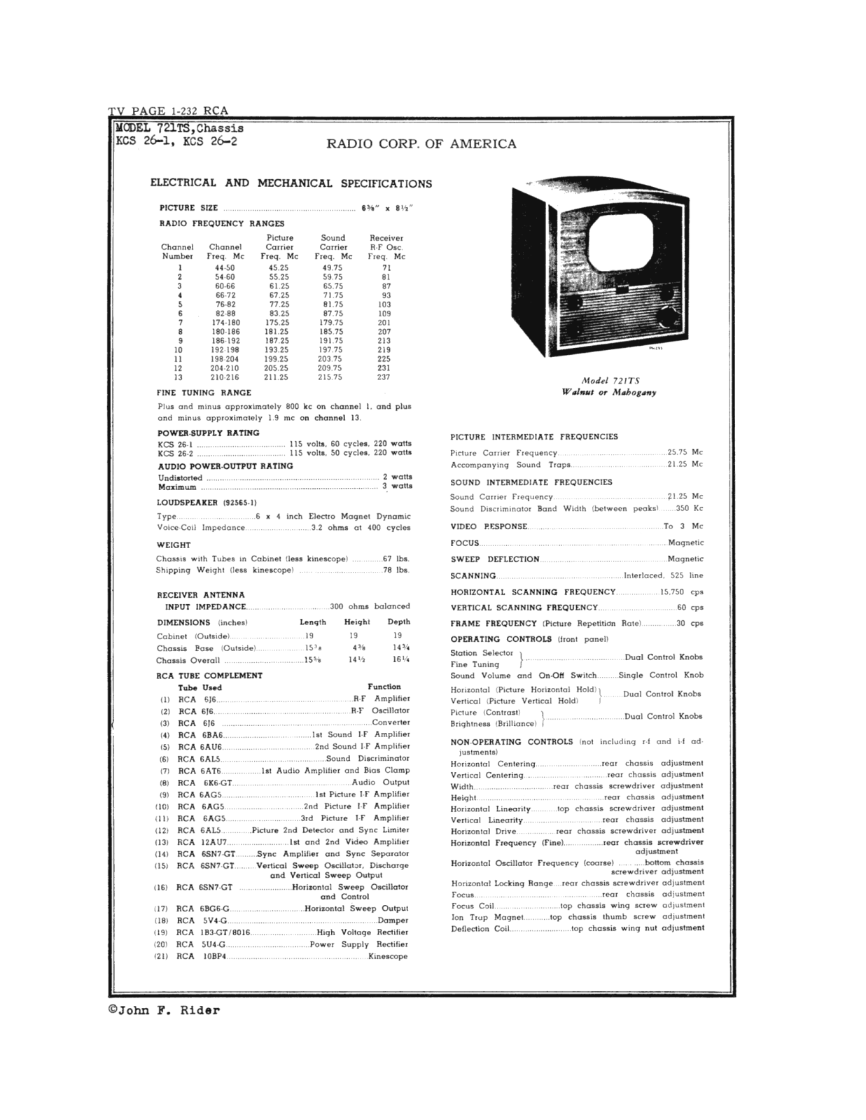 RCA 721ts schematic