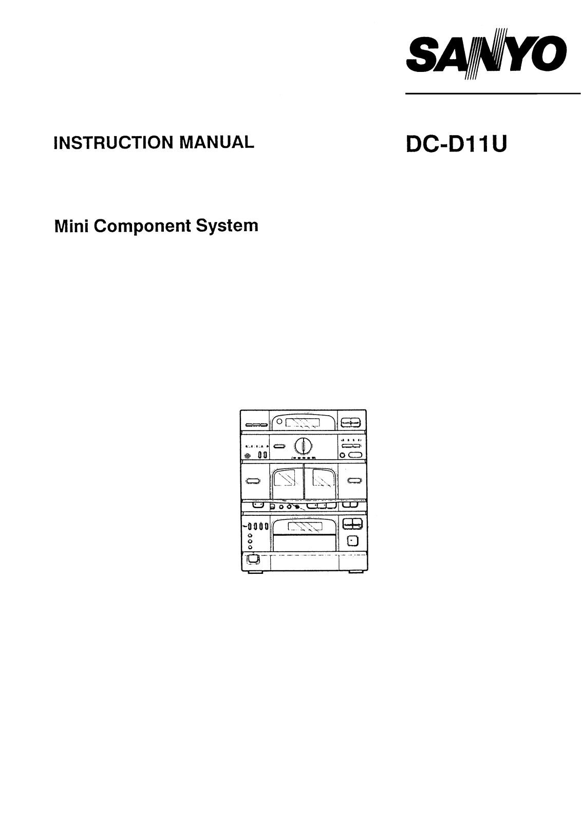 Sanyo DC-D11U Instruction Manual