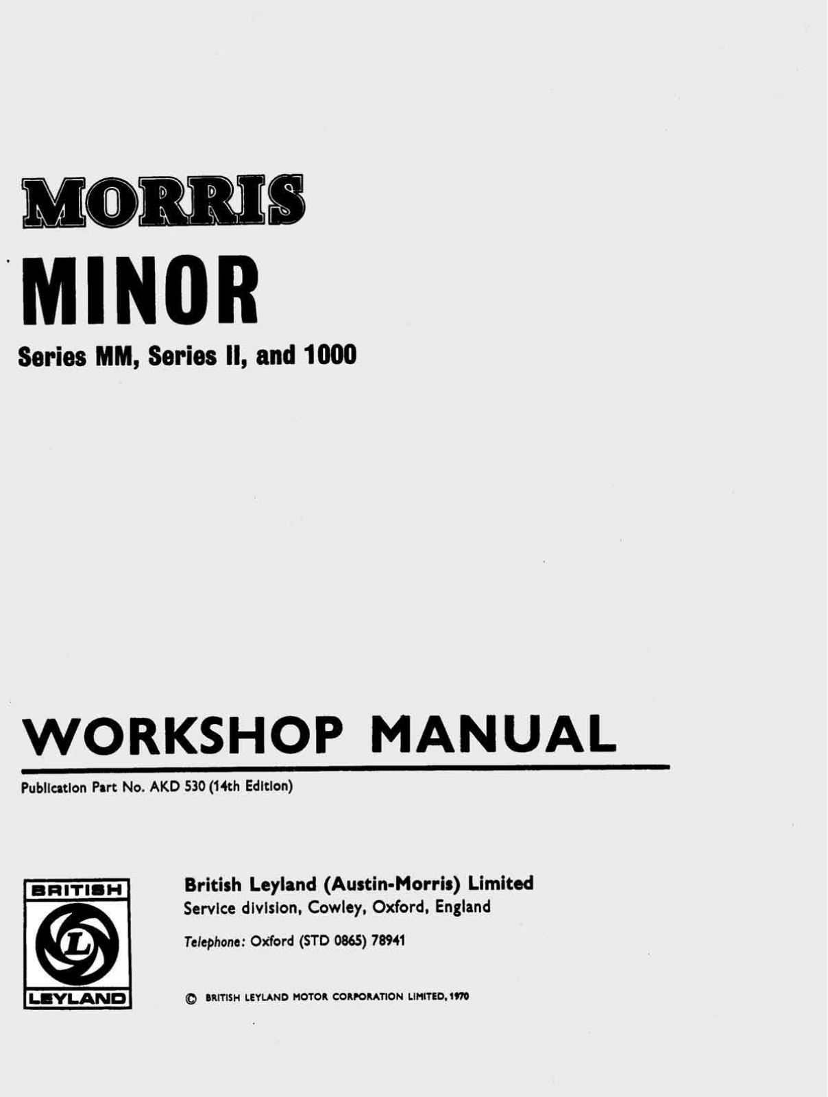 Morris Minor Workshop Manual - ManualMachine.com