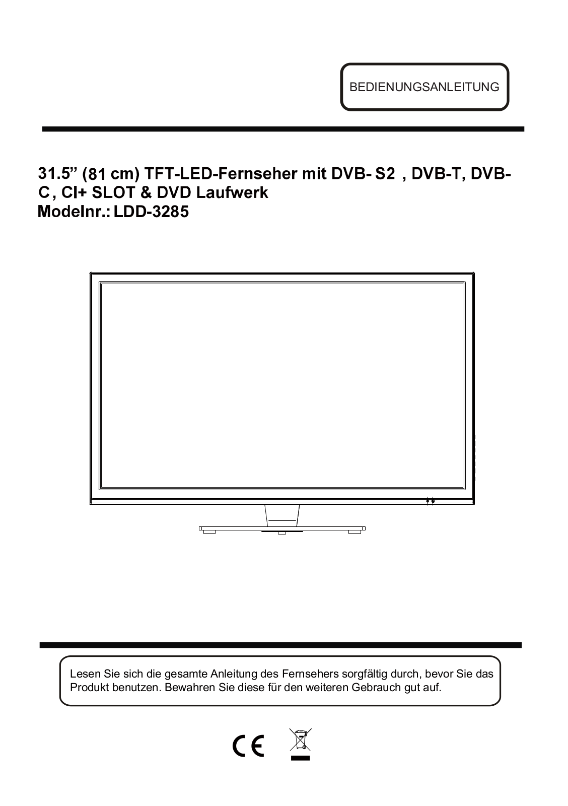 Reflexion LDD3285 User manual