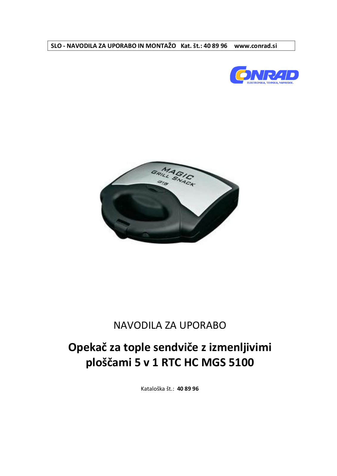 RTC HC MGS 5100 Operating Manual