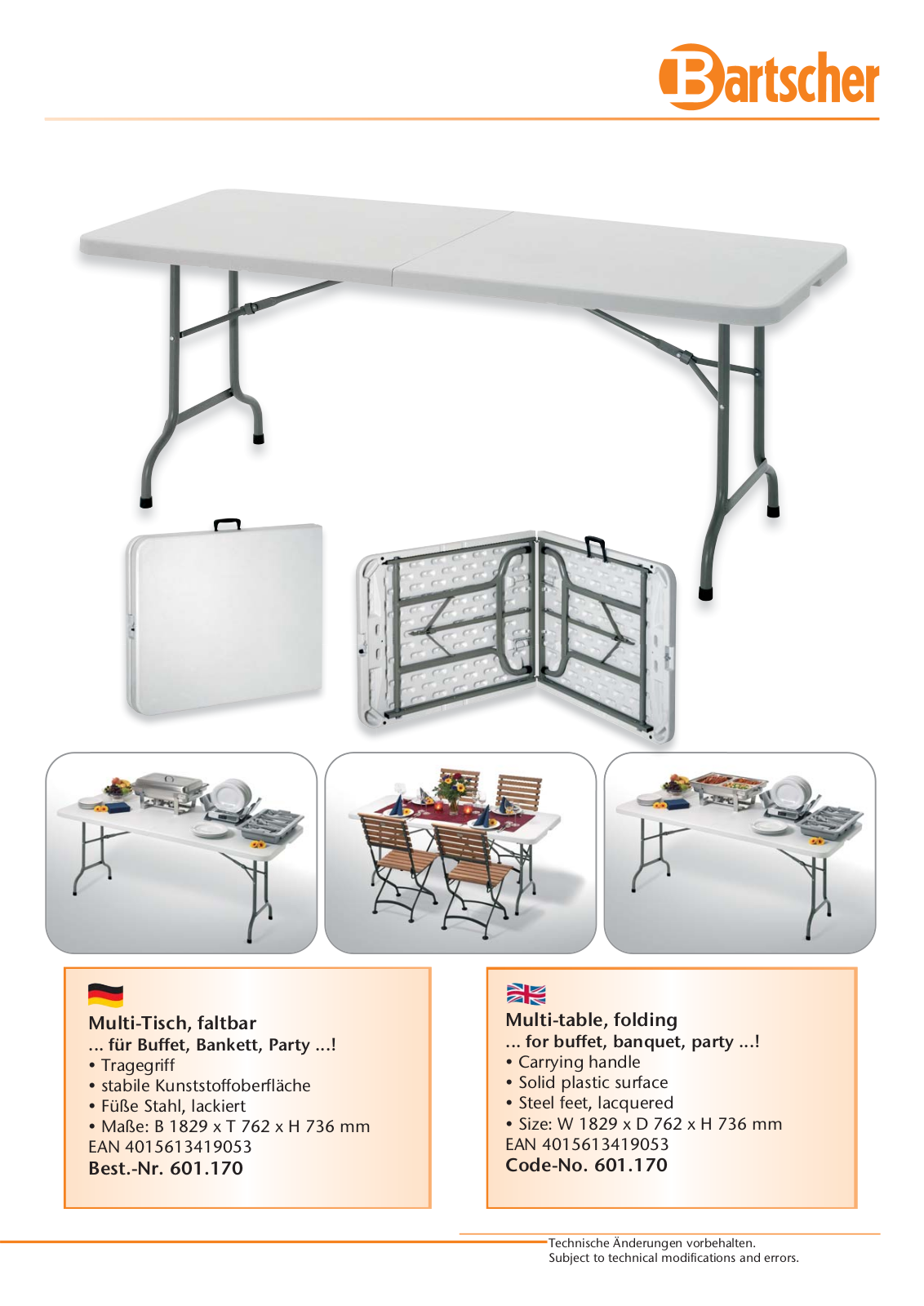 Bartscher 601170 BROCHURE