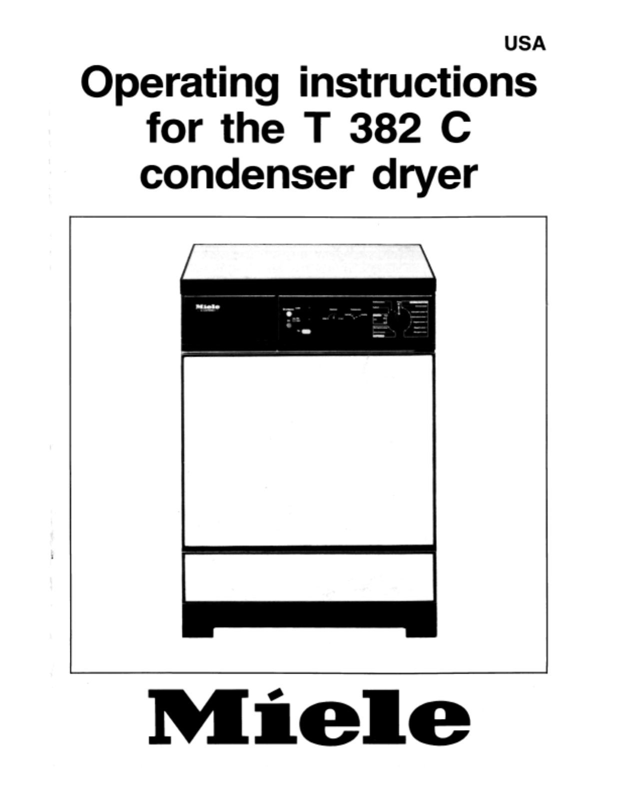 Miele T382C Operating instructions