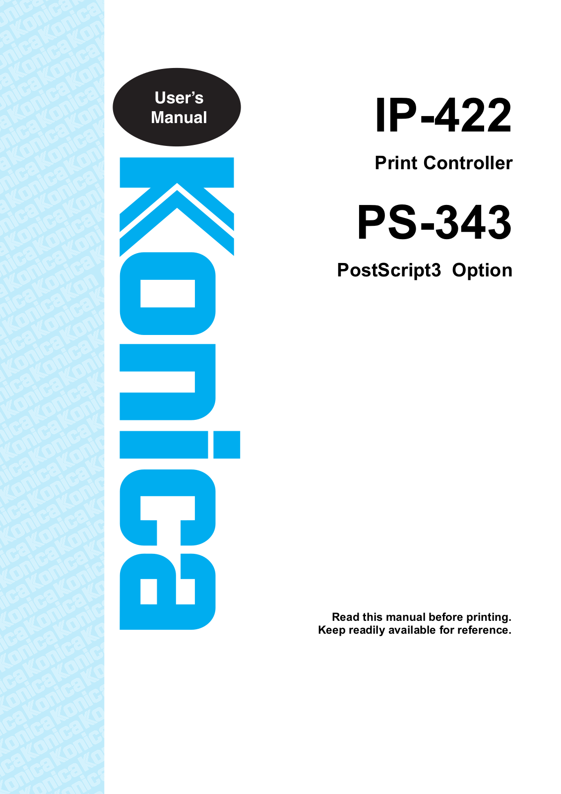 Konica Minolta IP422 INT V102 User Manual