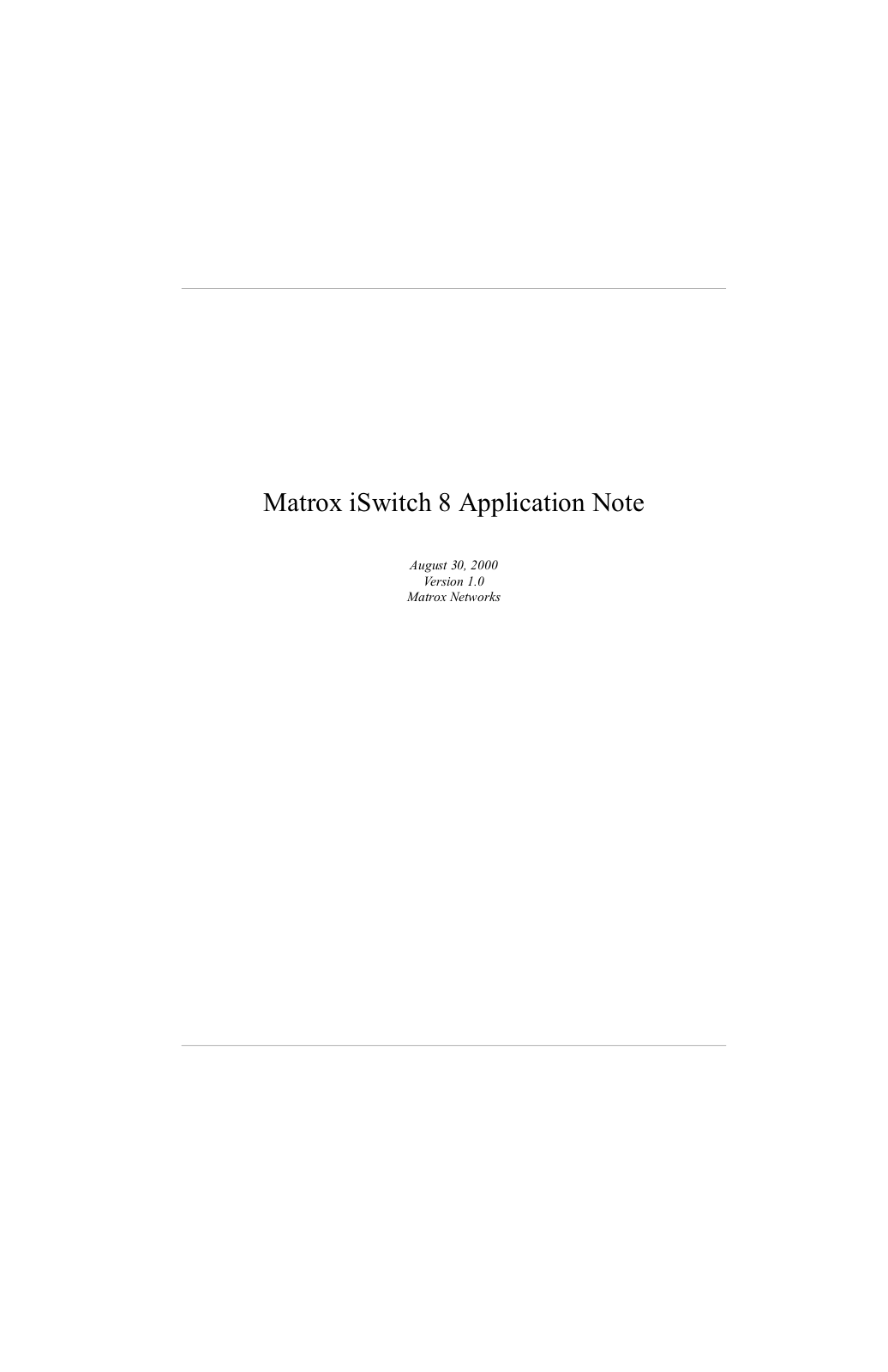 Maxtor ISWITCH8 Application Note