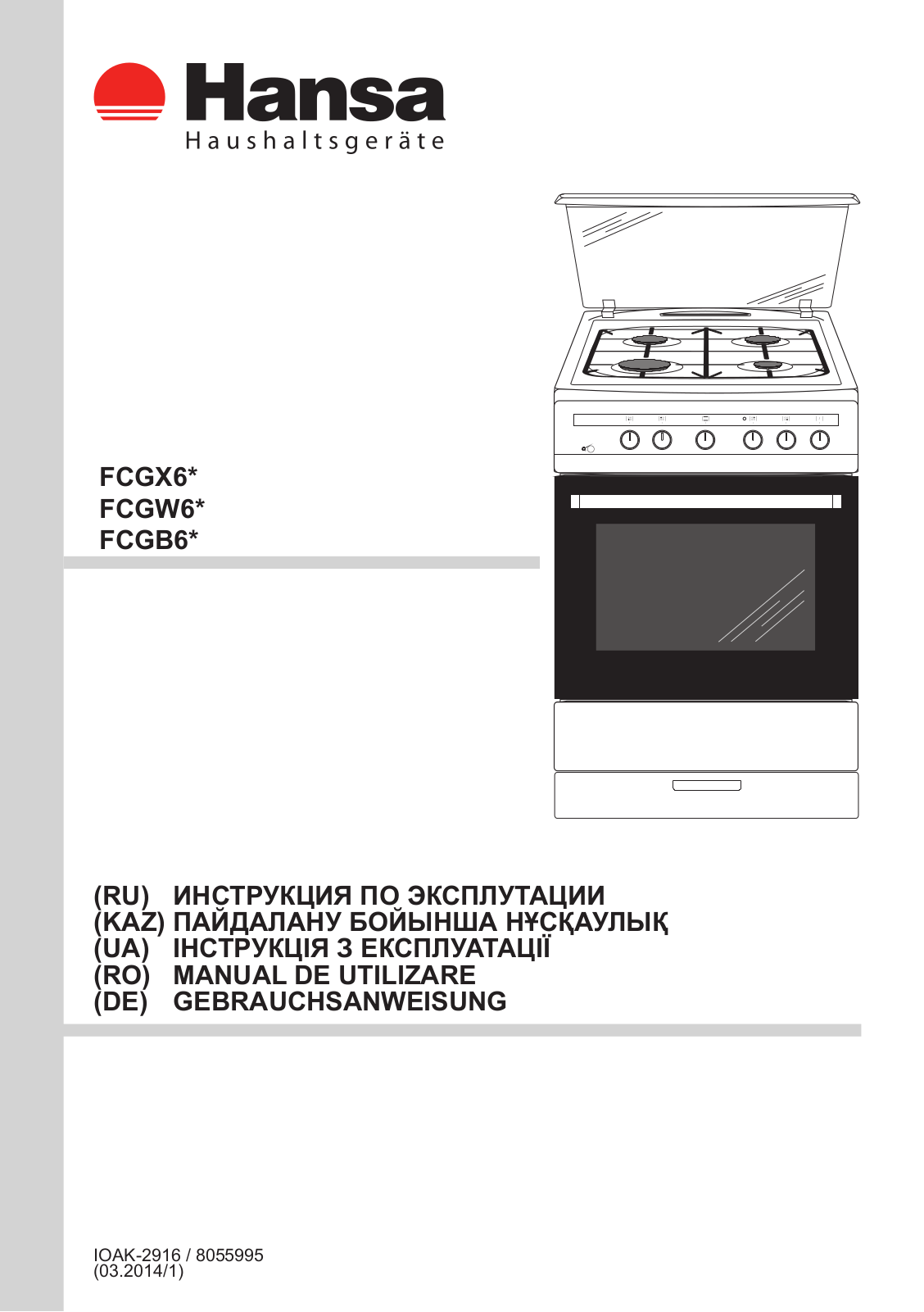 Hansa FCGX62020 User Manual