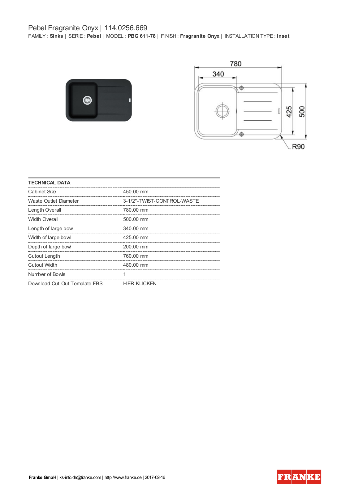 Franke 114.0256.669 Service Manual