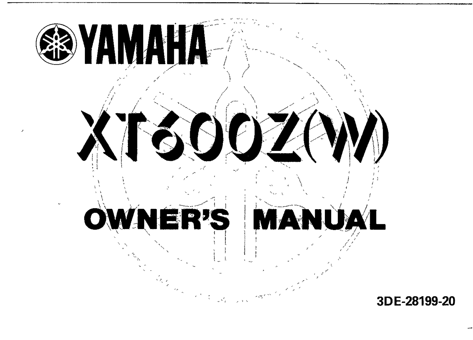 Yamaha XT600 W 1989 Owner's manual