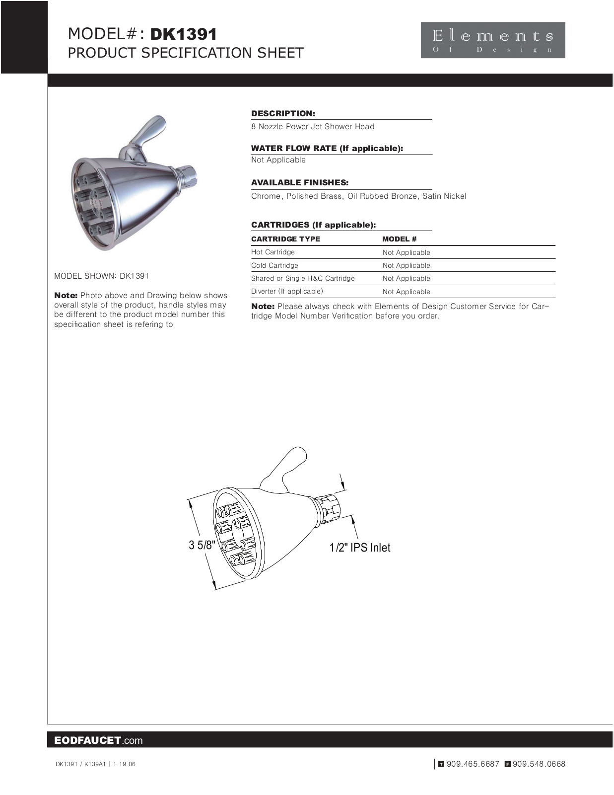 Elements of Design EDE1310 Specification - ManualMachine.com