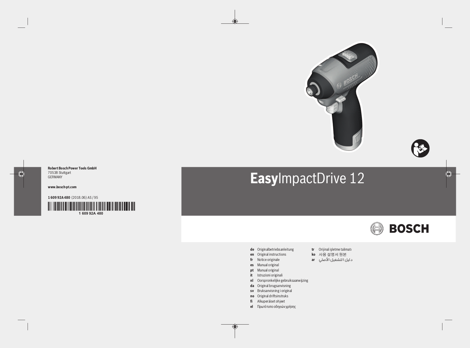Bosch EasyImpactDrive 12 operation manual