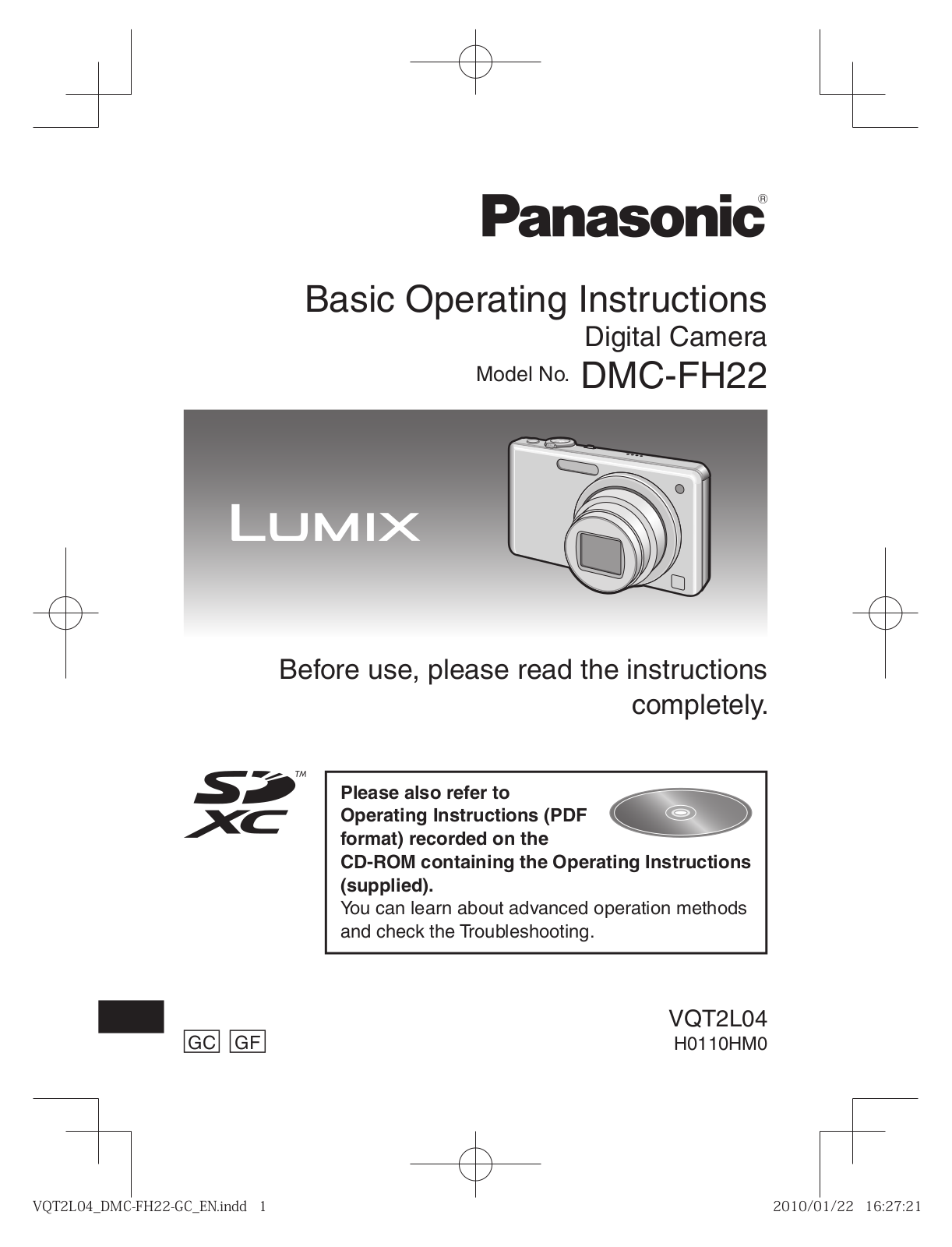 Panasonic DMC-FH22 User Manual