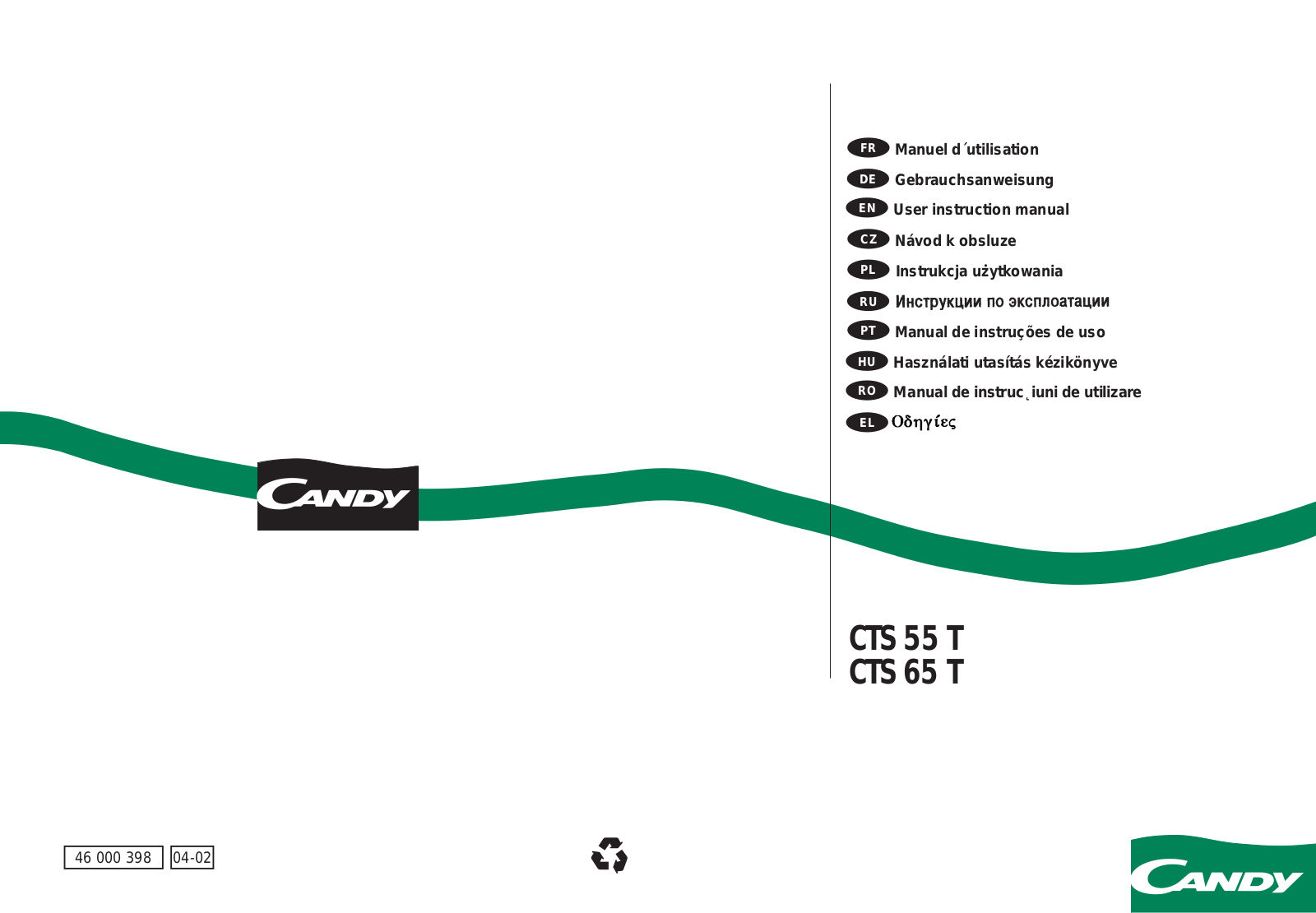 Candy CTS 65 T User Manual