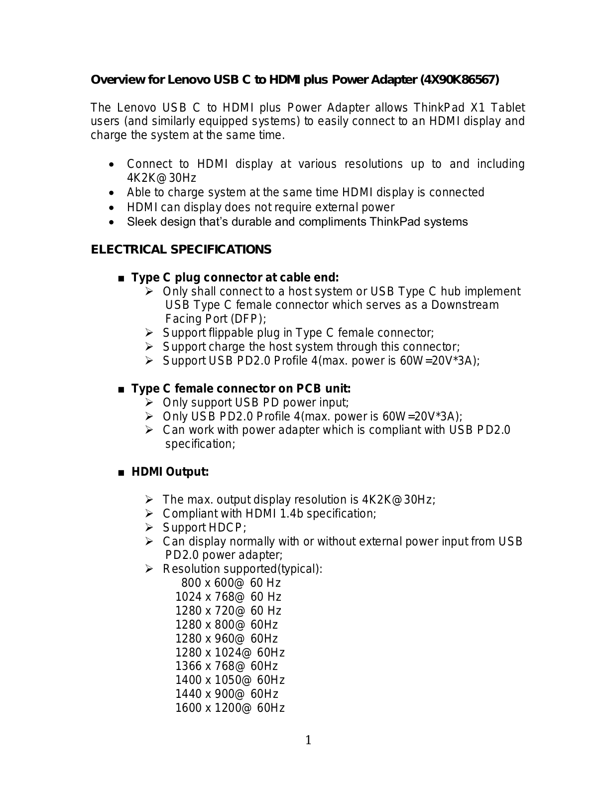 Lenovo 4X90K86567 User Manual