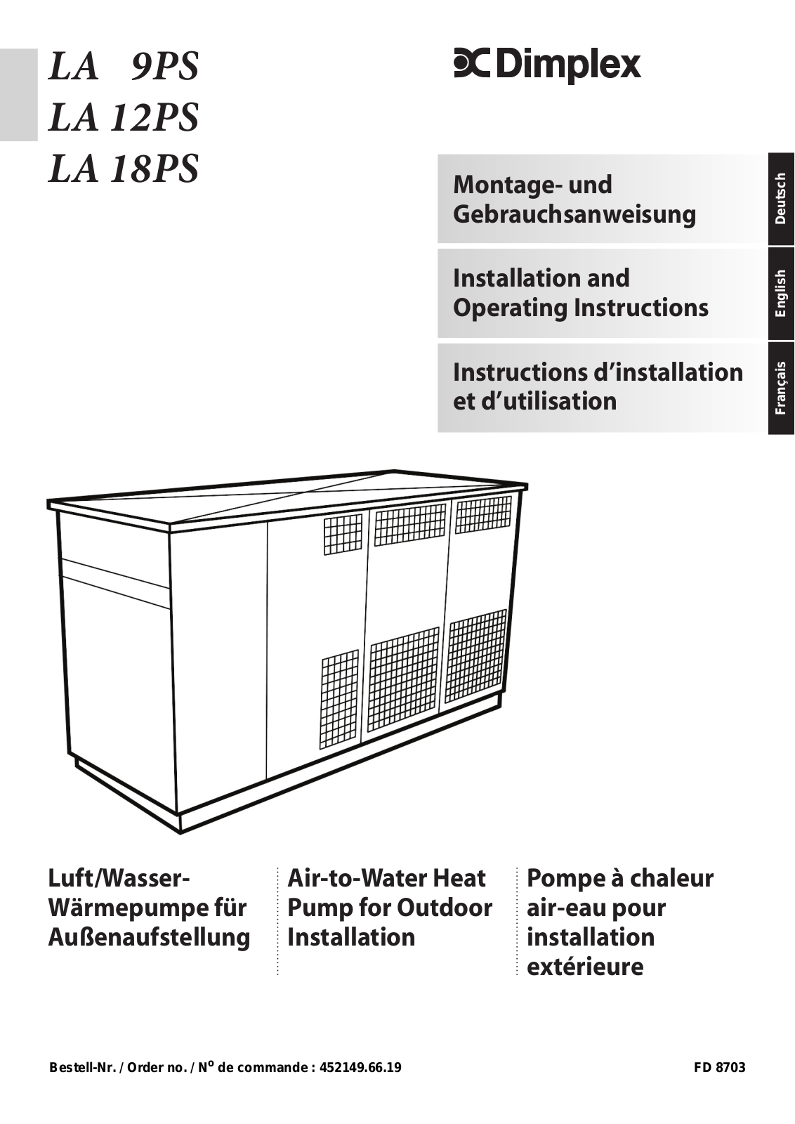 Dimplex LA 18PS, LA 12PS, LA 9PS User Manual