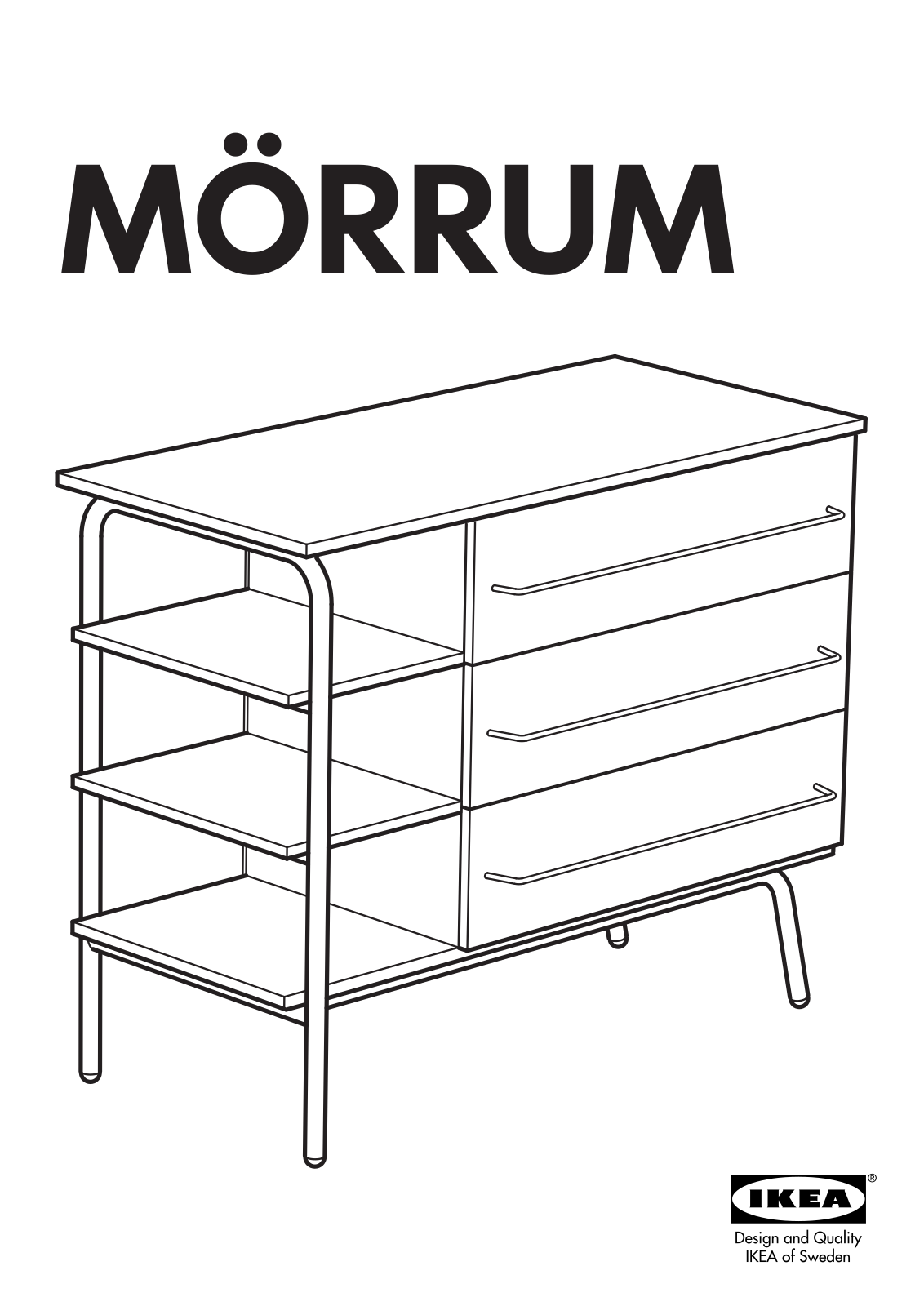 IKEA MÖRRUM CABINET W/ SHELF UNIT 39X32