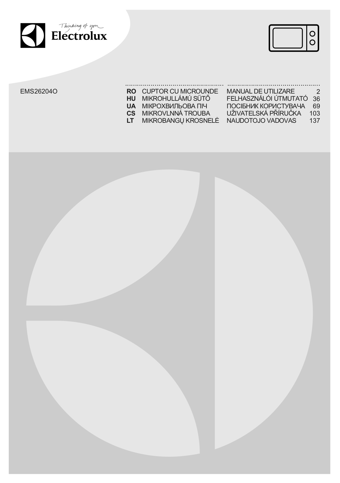 Electrolux EMS26204OX User Manual