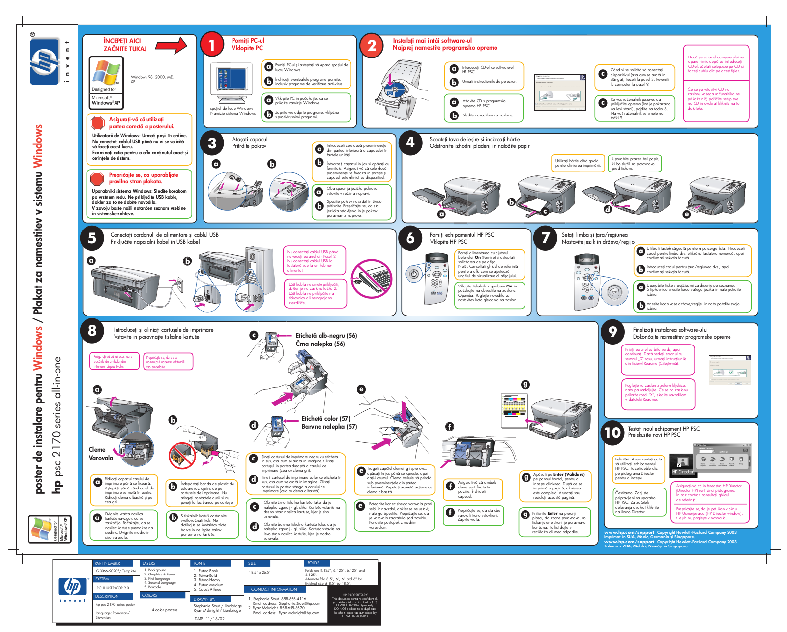 HP Psc 2170 Setup Poster