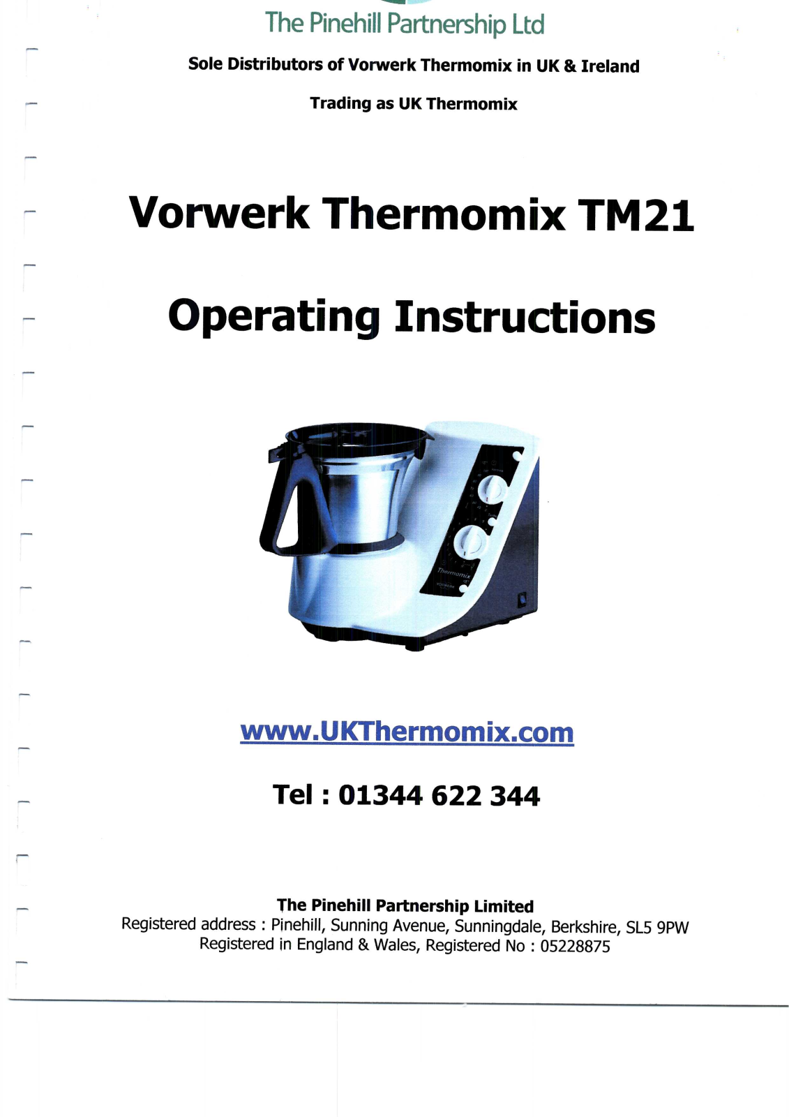 Vorwerk TM21 User Manual