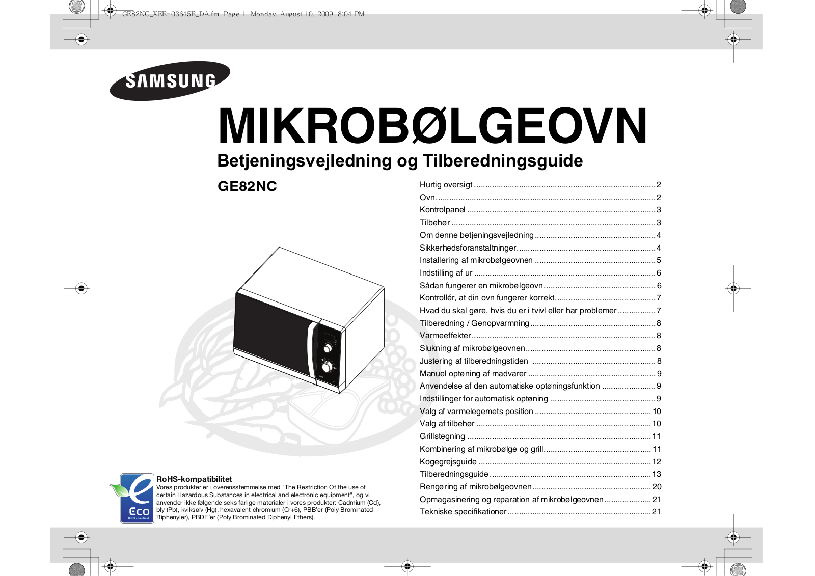 Samsung GE82NC User Manual