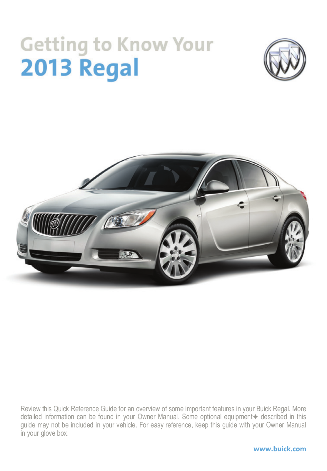 Buick Regal 2013 Get To Know Manual