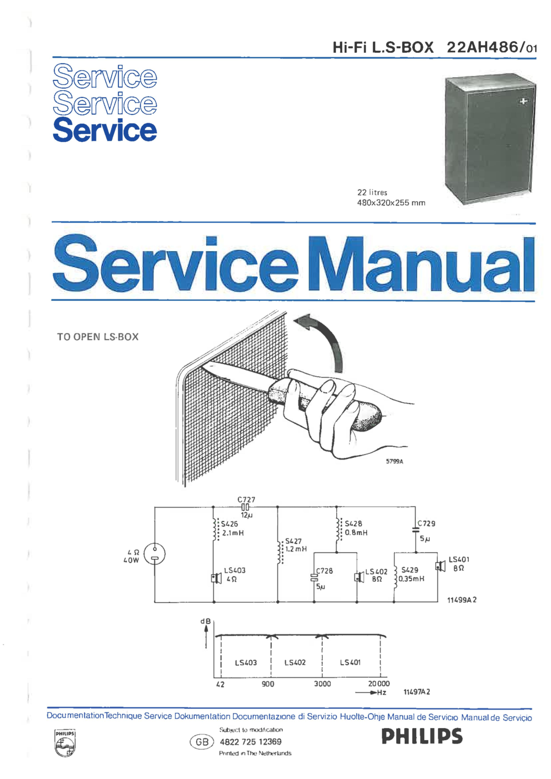 Philips 22-AH-486 Service Manual