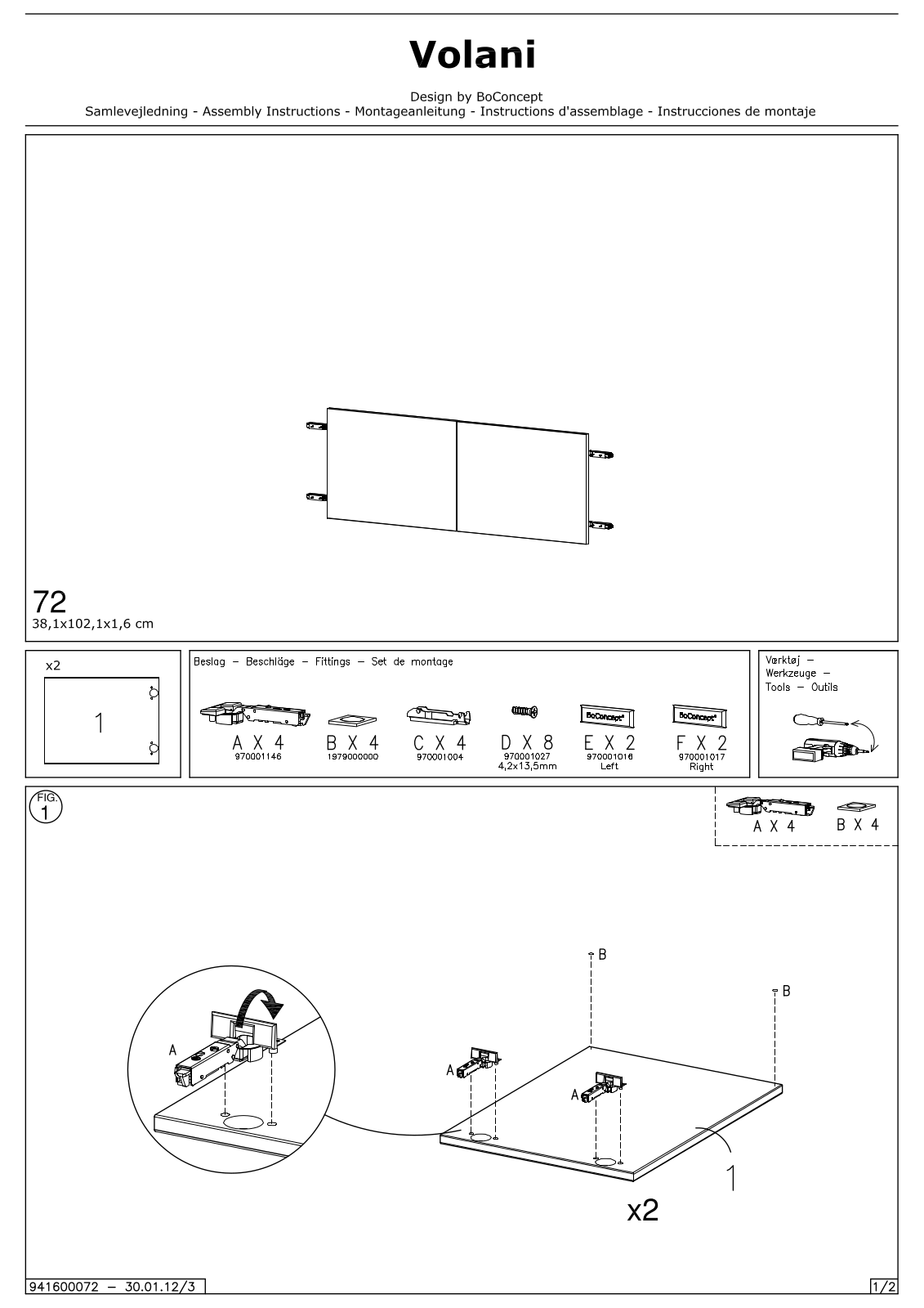 BoConcept 72 Assembly Instruction