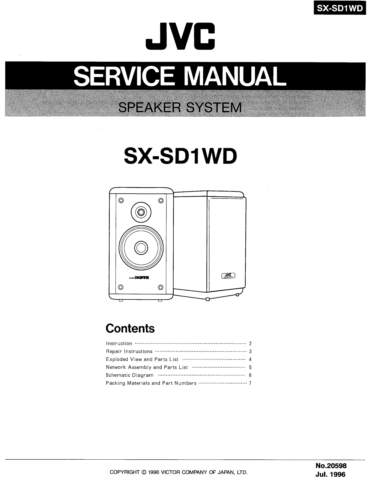 JVC SX-SD1GD Service Manual