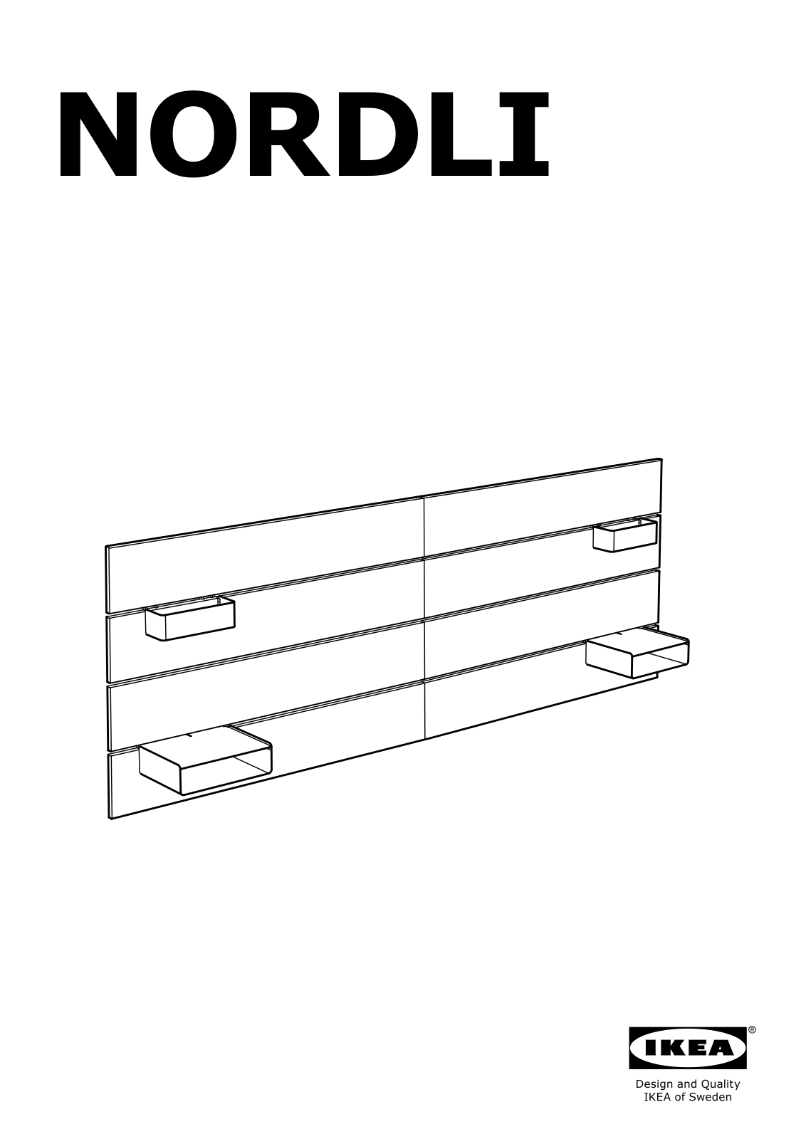 IKEA NORDLI headboard Assembly Instruction